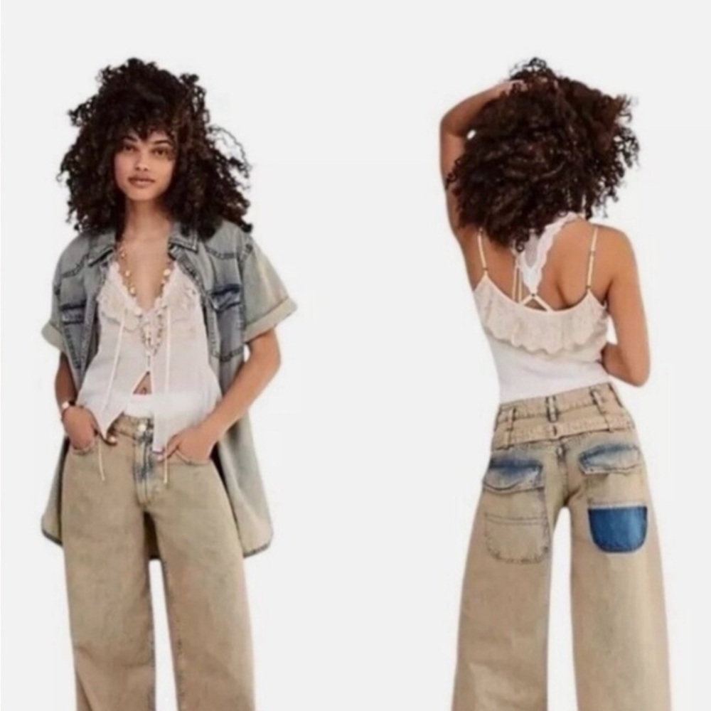 NWOT We The Free Waterfalls Baggy
Wide-Leg Jeans - Picture 6 of 10